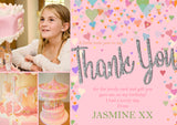 Hearts Photo - Custom Personalised Thank You Cards - Yellow Blossom Designs Ltd