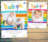 10 Personalised Rainbow Birthday Thank You Notes Children Photo Boy Girl Cake Party Boy Girl Unisex Photo Thankyou Notes …