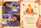 Autumn Fox - Custom Personalised Thank You Cards - Yellow Blossom Designs Ltd
