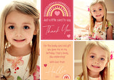 Rainbow - Custom Personalised Thank You Cards - Yellow Blossom Designs Ltd