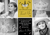 Unicorn - Custom Personalised Thank You Cards - Yellow Blossom Designs Ltd