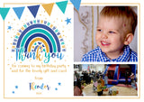 Rainbow Bunting - Custom Personalised Thank You Cards - Yellow Blossom Designs Ltd