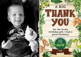 Dino Wooden - Custom Personalised Thank You Cards - Yellow Blossom Designs Ltd