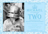 Princess Prince Photo Party One Two Three Four Invitations - Boy Girl Joint Party Invites Twins Unisex Printed Children's Kids Child ~ QUANTITY DISCOUNT AVAILABLE