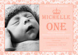 Princess Prince Photo Party One Two Three Four Invitations - Boy Girl Joint Party Invites Twins Unisex Printed Children's Kids Child ~ QUANTITY DISCOUNT AVAILABLE