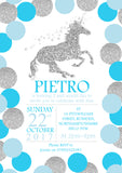 Glitter Effect Unicorn Party Invitations - Boy Girl Unisex Joint Twin Birthday Invites Boy Girl Joint Party Twins Unisex Printed ~ QUANTITY DISCOUNT AVAILABLE