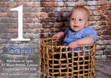 Full Photo Card - Children's Kids Child Birthday Invitations Boy Girl Joint Party Twins Unisex Printed ~ QUANTITY DISCOUNT AVAILABLE