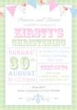 Board Bunting - Christening Invitations Boy Girl Unisex Twins Baptism Naming Day Ceremony Celebration Party ~ QUANTITY DISCOUNT AVAILABLE - YellowBlossomDesignsLtd