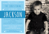Photo Joint Twins Classic - Christening Invitations Boy Girl Unisex Twins Baptism Naming Day Ceremony Celebration Party ~ QUANTITY DISCOUNT AVAILABLE