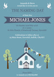 Church Doves Celebration Party - Christening Invitations Joint Boy Girl Unisex Twins Baptism Naming Day Ceremony Celebration Party ~ QUANTITY DISCOUNT AVAILABLE - YellowBlossomDesignsLtd