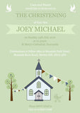 Church Doves Celebration Party - Christening Invitations Joint Boy Girl Unisex Twins Baptism Naming Day Ceremony Celebration Party ~ QUANTITY DISCOUNT AVAILABLE - YellowBlossomDesignsLtd