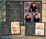 Personalised Christening Naming Day Baptism Celebration Invitations Photo Invites