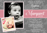 Dalmask Photo Christening Baptism Ceremony Naming Day Invitations
