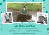 Dotty Photo Christening Baptism Ceremony Naming Day Invites