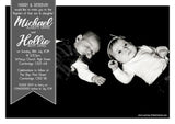 Full Photo Christening Baptism Ceremony Naming Day Invites