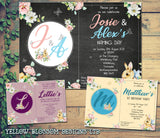 10 Personalised Invitations Christening Birthday Naming Invites Girl Boy Joint Purple Cream Blue Pink Pack Of 10 Multipack Printed Thank You