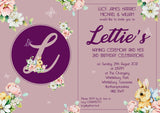 Initial Invitations ~ Any Occasion - Personalised Custom - Yellow Blossom Designs Ltd