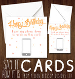 I Put My Phone Down To Write In This Card
