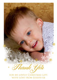 Thank You Cards With Photo Christmas Xmas Snowy Bottom