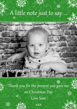 A Little Note Just To Say Personalised Folded Flat Christmas Thank You Photo Cards Family Child Kids ~ QUANTITY DISCOUNT AVAILABLE
