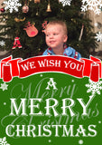 A Very Merry Christmas Personalised Folded Flat Christmas Photo Cards Family Child Kids ~ QUANTITY DISCOUNT AVAILABLE