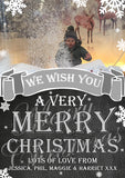 A Very Merry Christmas Personalised Folded Flat Christmas Photo Cards Family Child Kids ~ QUANTITY DISCOUNT AVAILABLE