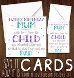 Birthday Card Funny Rude Banter Step Mum Shacked Up Dad Cheeky Hilarious Comedy - YellowBlossomDesignsLtd