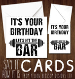 Funny Birthday Card Gym Weight Lift Fitness Exercise Workout Bodybuilding