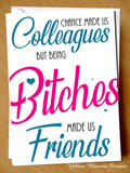 Funny Birthday Card Rude Colleague Leaving Work Christmas Friendship Friends Fun