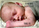 Full Photo Card Thank You Message Note New Born Baby Birth Announcement Photo Cards Personalised Bespoke ~ QUANTITY DISCOUNT AVAILABLE