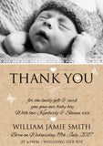Nautral New Born Baby Birth Announcement Photo Cards Personalised Bespoke ~ QUANTITY DISCOUNT AVAILABLE