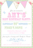 Adult Birthday Invitations Female Male Unisex Joint Party Her Him For Her - Orange Purple Green Blue Pink  ~ QUANTITY DISCOUNT AVAILABLE - YellowBlossomDesignsLtd