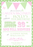 Adult Birthday Invitations Female Male Unisex Joint Party Her Him For Her - Butterflies Bunting ~ QUANTITY DISCOUNT AVAILABLE - YellowBlossomDesignsLtd