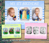 1st Birthday Thank You Photos Personalised Birthday Thank You Cards Printed Kids Child Boys Girls Adult - Custom Personalised Thank You Cards - Yellow Blossom Designs Ltd