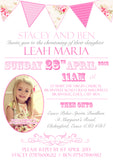 Joint Celebration Party Bunting Photo - Christening Invitations Joint Boy Girl Unisex Twins Baptism Naming Day Ceremony Celebration Party ~ QUANTITY DISCOUNT AVAILABLE