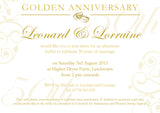 Anniversary Invitations Gold Silver Diamond Ruby 40th 50th 60th Wedding Party Personalised Bespoke ~ QUANTITY DISCOUNT AVAILABLE - YellowBlossomDesignsLtd