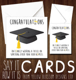 Congratulations On Finally Wearing A Tassel On Something Other Than Your Nipples. Graduation. Leaving. Leavers. - YellowBlossomDesignsLtd