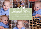 Elegant Joint Boy Girl Twins Montage Multi Photo Personalised Thank You Cards