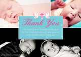 Elegant Joint Boy Girl Twins Montage Multi Photo Personalised Thank You Cards