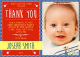 Funky Joint Boy Girl Twins Photo Personalised Thank You Cards Christening Baptism Naming Day Party Celebrations ~ QUANTITY DISCOUNT AVAILABLE