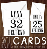 PERSONALISED Insulting You're 18 20 21 30 40 50 Cunt Twat Knob Bellend Wanker Birthday Card 18th 20th 21st 30th 40th 50th