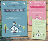 Church Doves Celebration Party - Christening Invitations Joint Boy Girl Unisex Twins Baptism Naming Day Ceremony Celebration Party ~ QUANTITY DISCOUNT AVAILABLE - YellowBlossomDesignsLtd