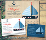 Boat Nautical Celebration Party - Christening Invitations Joint Boy Girl Unisex Twins Baptism Naming Day Ceremony Celebration Party ~ QUANTITY DISCOUNT AVAILABLE - YellowBlossomDesignsLtd