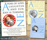 Boys Year Of Love Laughter & Fun - Children's Kids Child Birthday Invitations Boy Girl Joint Party Twins Unisex Printed ~ QUANTITY DISCOUNT AVAILABLE