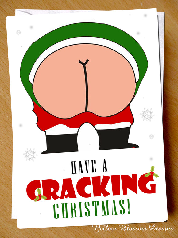 Funny Christmas Card Dad Stepdad Grandad Husband Cracking Day Joke Banter Bum Have A Cracking Christmas 