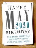 Funny Virus MAY 2020 Birthday Card Worst Wife Husband Boyfriend Girlfriend Joke 19 Mum Dad Brother Sister Friend Happy Birthday The Worst Birthday Ever