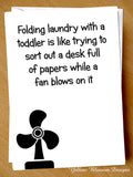 Folding Laundry With A Toddler Card