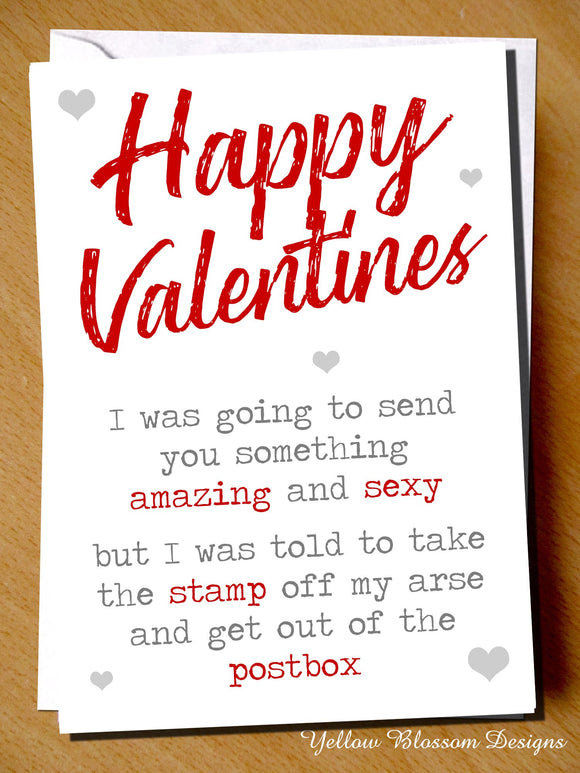 Funny Quirky Comical Valentine's Day Greetings Card Husband Wife Friend Boyfriend Girlfriend Alternative Gift Cheeky Joke Hilarious Naughty Amazing And Sexy Postbox … 