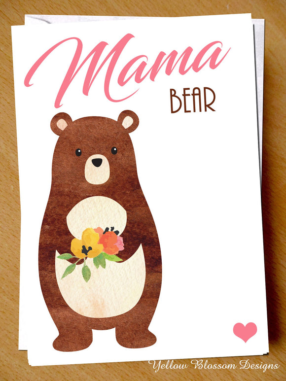 Mothers Day Card Mummy Mum From Baby Daughter Son Love Cute Mother's Mama Bear