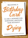 Funny Birthday Card Mum Dad Brother Sister Best Friend Son Daughter Boyfriend